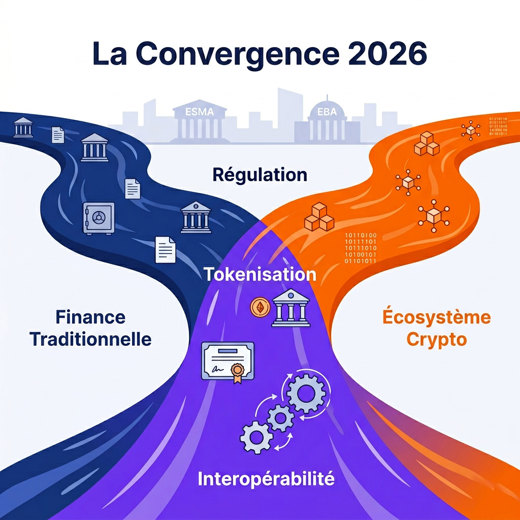Infographie : Démythifier la Crypto pour la Finance Traditionnelle : L'Intégration Stratégique en 2026