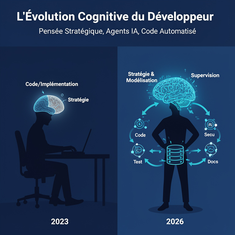 Infographie : L’IA ne remplace pas les développeurs elle remplace la mauvaise réflexion.