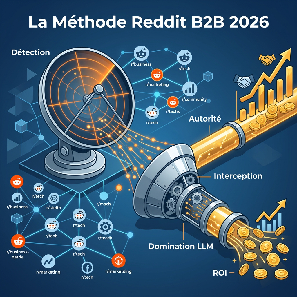 Infographie : Agence Reddit B2B : comment capter une demande qualifiée avant vos concurrents