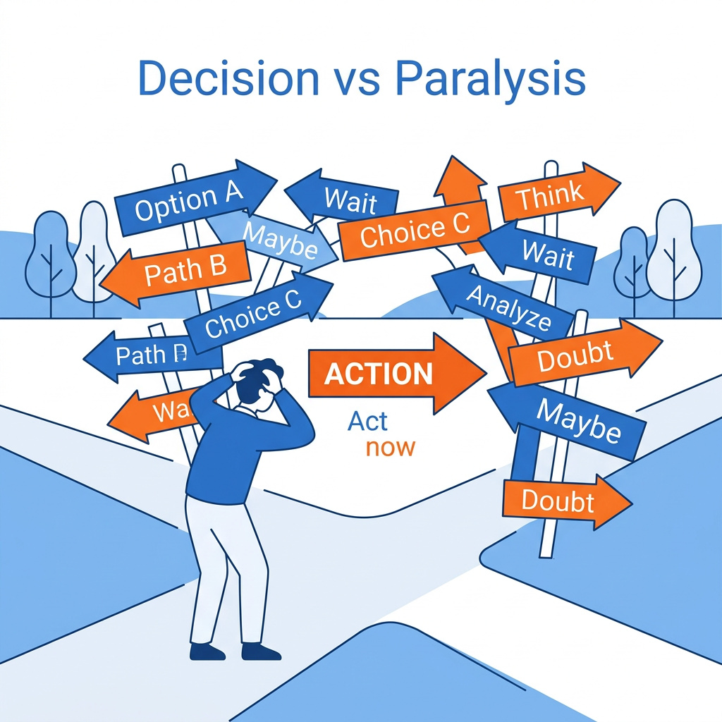 Infographie : La paralysie par l'analyse : comment trop réfléchir empêche d'agir