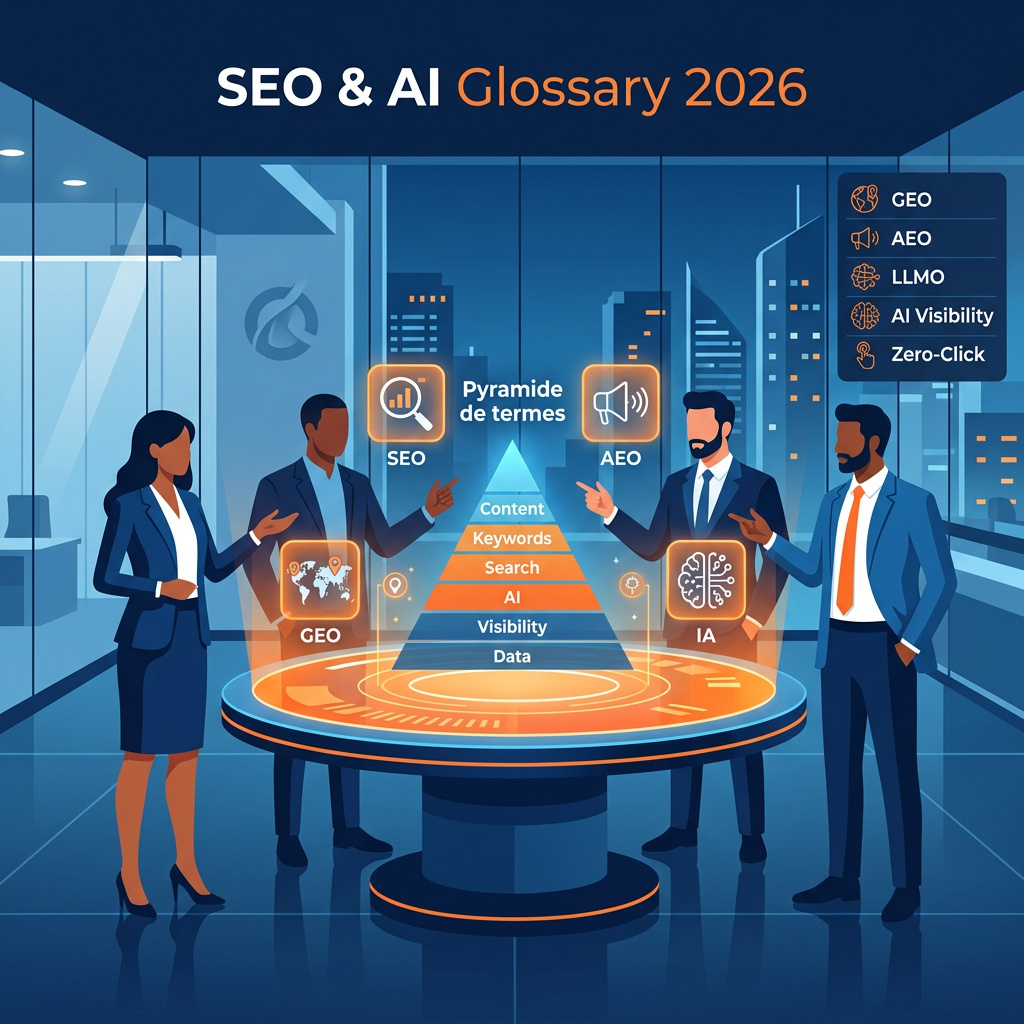 Infographie : Glossaire SEO & IA 2026 : 50 termes que tout décideur doit maîtriser