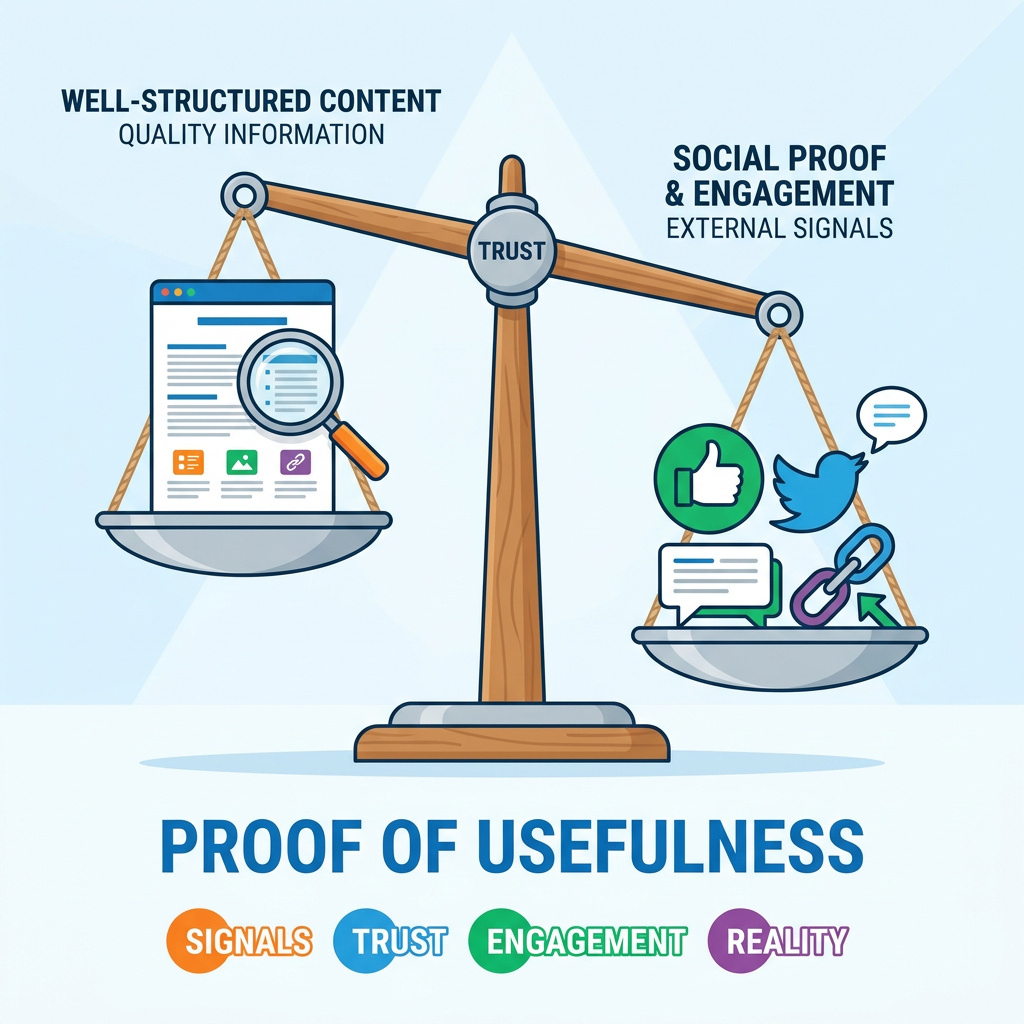 Infographie : Proof of usefulness SEO : définition et mise en pratique