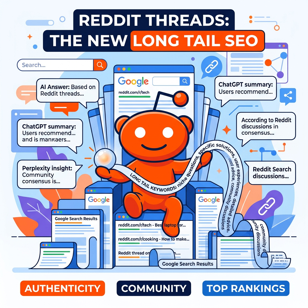 Infographie : Les threads Reddit deviennent le nouveau SEO long tail