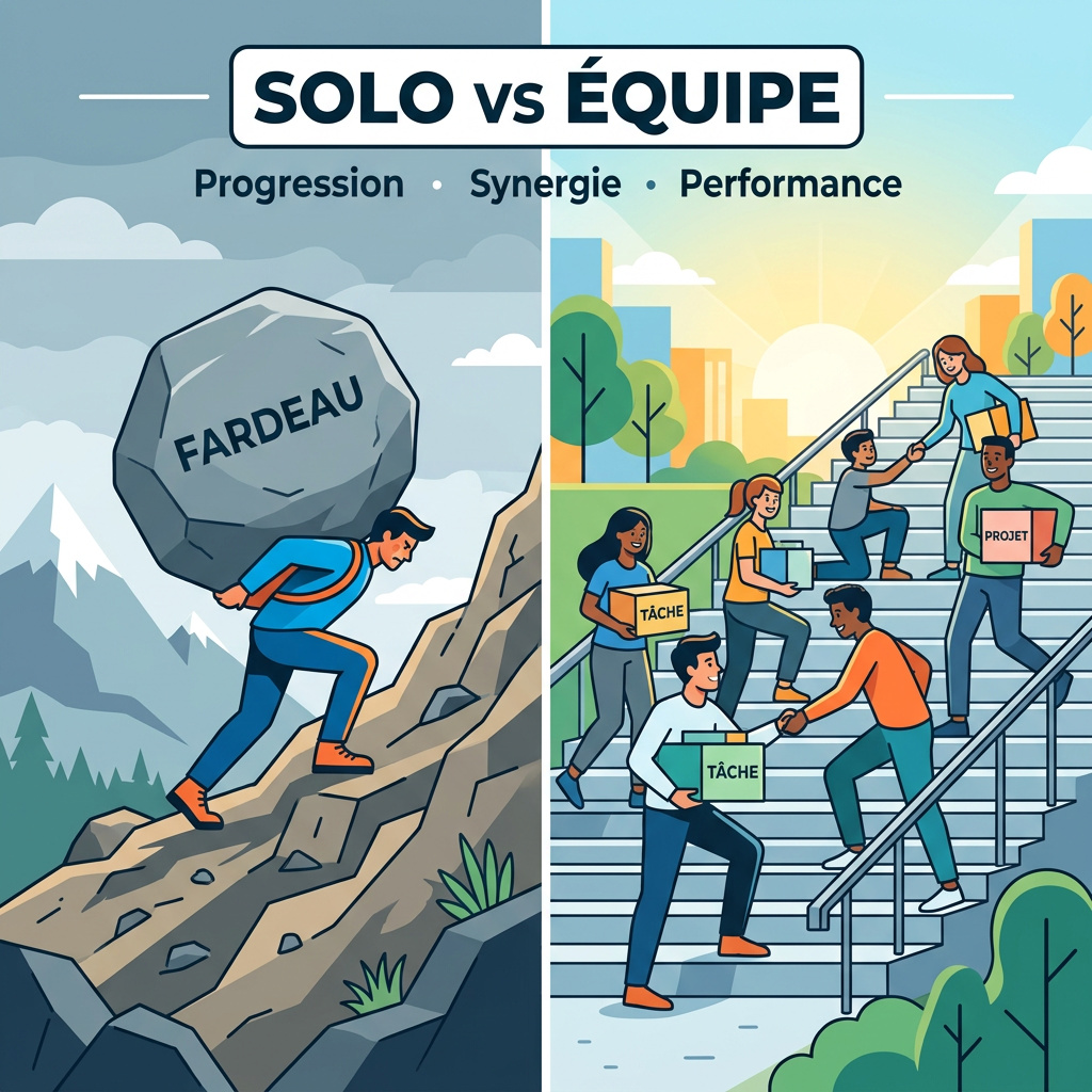 Infographie : Pourquoi travailler seul ralentit votre progression
