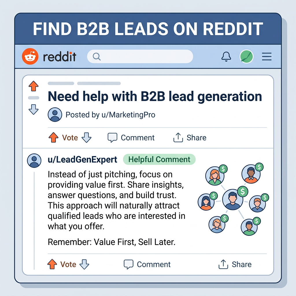 Infographie : Comment trouver des leads B2B sur Reddit sans spammer