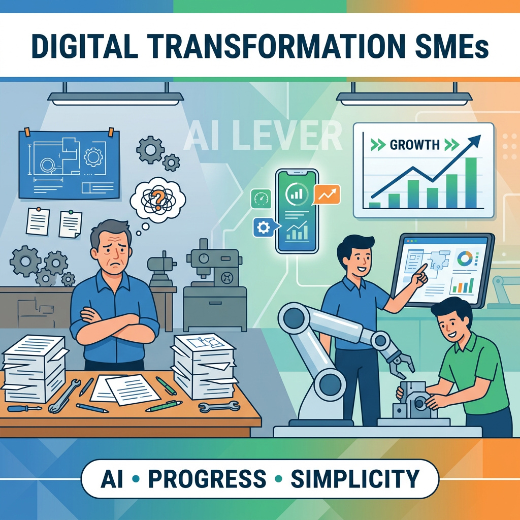 Infographie : transformation digitale PME